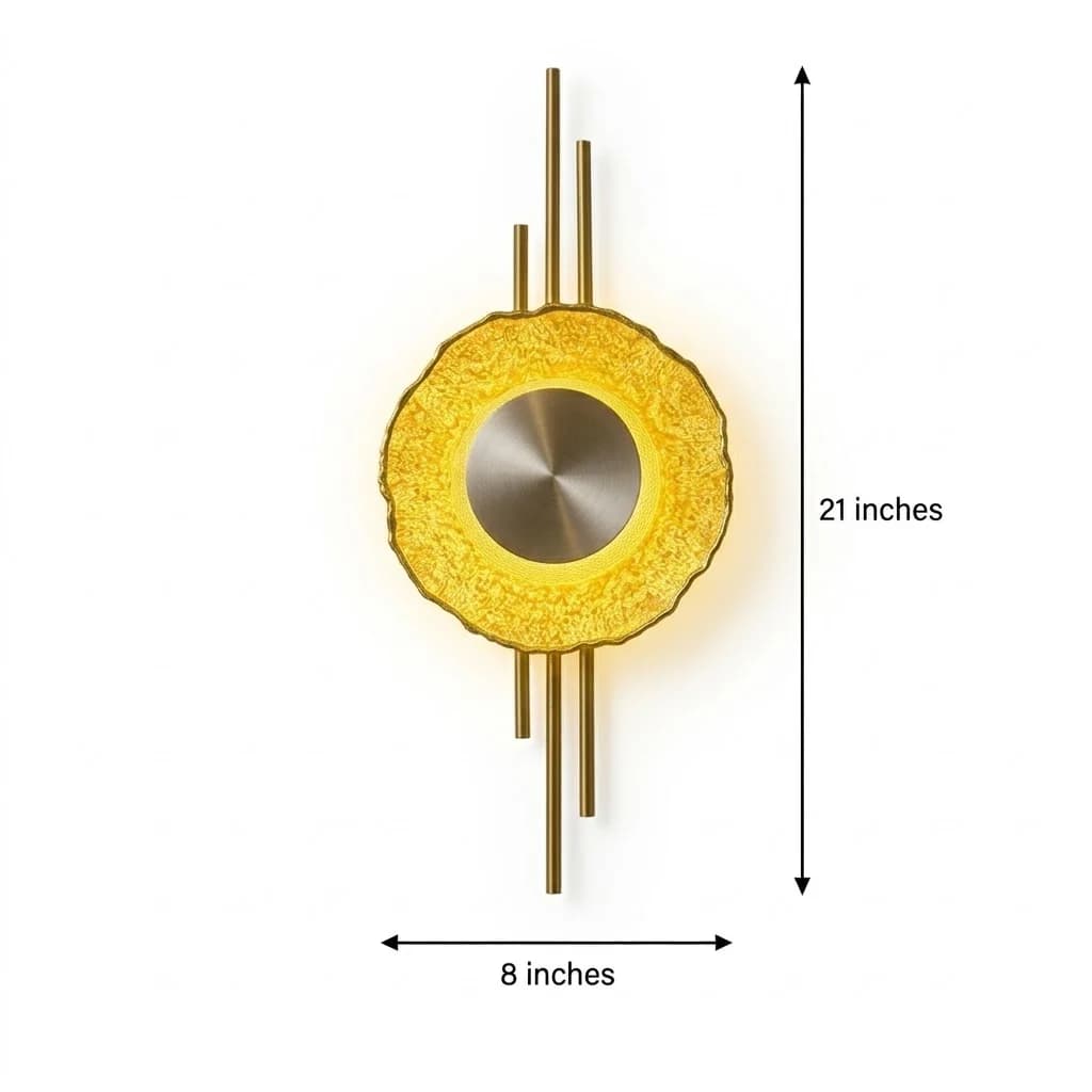 Solaris Gold Sunburst Wall Light